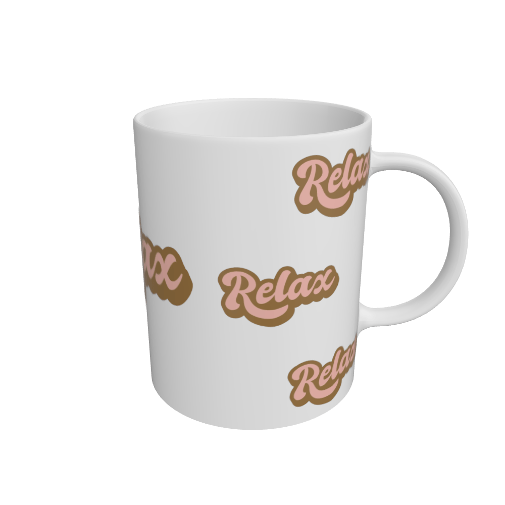 White Relax! Ceramic Mug