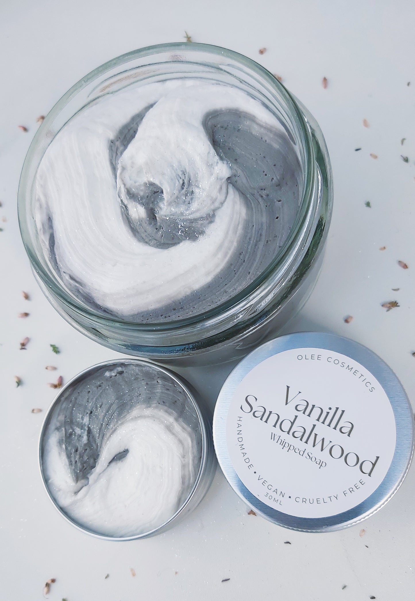 Vanilla Sandalwood Whipped Soap. Unisex Scent