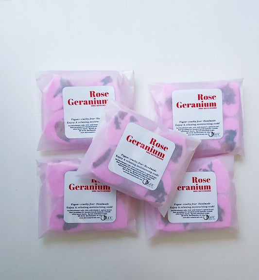 Rose Geranium Mini bath bombs