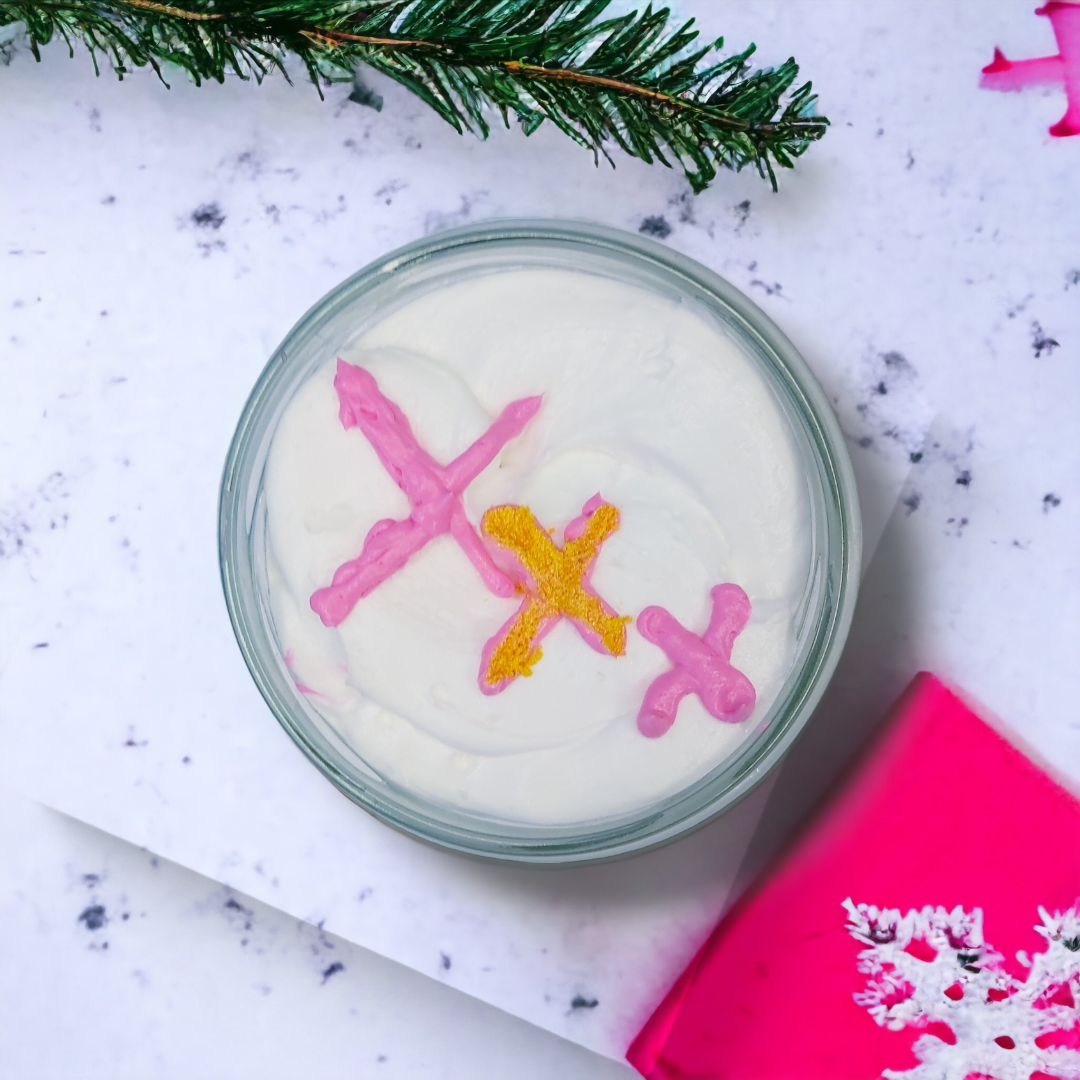 Mistletoe Kisses whipped Soap. (  Festive collection)